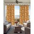 thumbnail image 6 of Spring Floral Blackout Curtains for Bedroom Living Room Darkening Curtains 63 Inches Long Orange Country Retro Botanical Pastoral Window Curtain 2 Panels Set Window Treatment Grommet Drapes 52"x63", 6 of 9