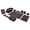 Brown, variant on BERPET 11-Piece PU Leather Desk Organizer Set with Desk Pad & Tray