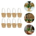 thumbnail image 3 of TABLETREANDS Rectangular Woven Flower Basket Khaki 8Pcs, 3 of 6