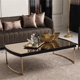 thumbnail image 2 of MICHAEL AMINI Lisbon Engineered Wood Cocktail Table in Silken Matte Black, 2 of 10