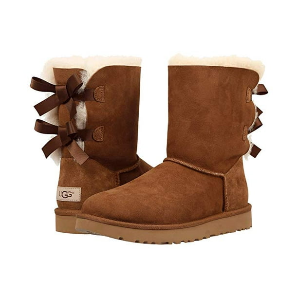 short tan uggs with bows