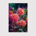 thumbnail image 2 of Dahlia Flower Canvas Wall Art 8x12 inches - Vintage Botanical Dahlia Flower Canvas Artwork Rustic Floral Wall Decor for Home, 2 of 5