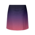 thumbnail image 4 of Women's Summer Ruffle Short Double Layer Gradient Color 2 In 1 Shorts Comfy Dailywear Beach Vacation Workout Running Sports Skirts,Dark Purple,M, 4 of 6
