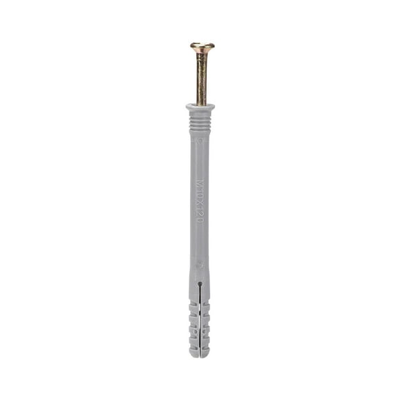 20pcs 10mmx120mm Plastic Expansion Pipe Column Concrete Anchor Wall Frame Fixings Tube With Screws Gray ,Easy to Use