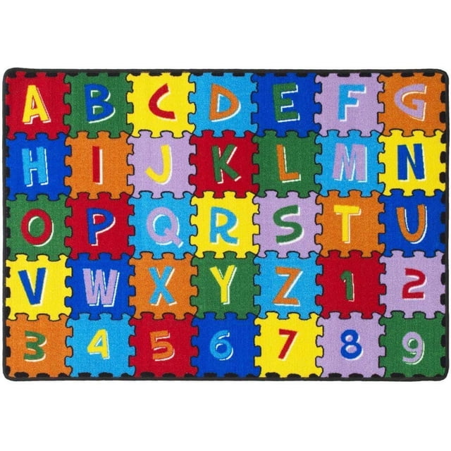 Mybecca Kids Rug Alphabet Puzzle 3' X 5' ABC Learning Carpet (39