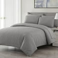 thumbnail image 2 of Chezmoi Collection Liam 7-Piece Gray Bed in a Bag Queen Comforter Set with Sheets Medallion Embossed Bedding Set, 2 of 9