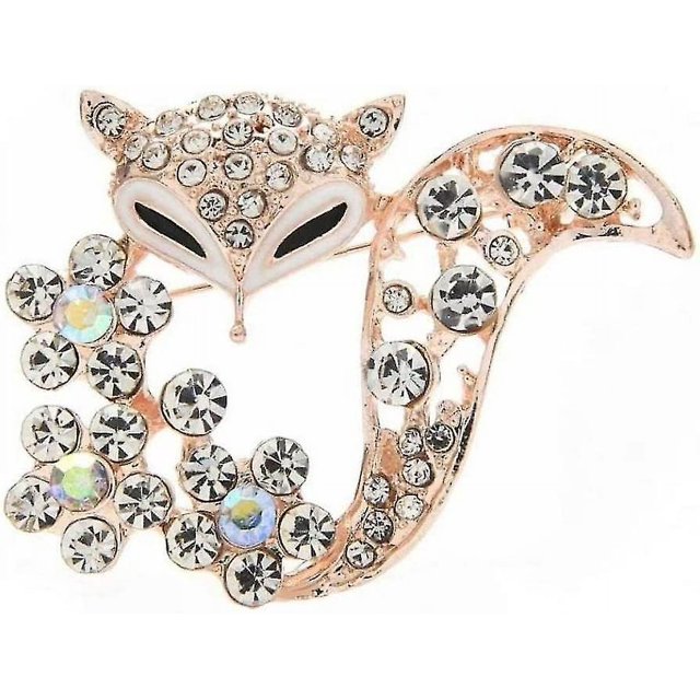 Broche Pin Broches de animales con diamantes de imitación Pin de solapa Broche de fiesta para mujeres y niñas, 3,4*4,3 cm
