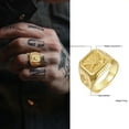 thumbnail image 2 of Bald Eagle Signet Ring For Men Birds Stamp Bird Rings 14K Yellow Gold Hawk Band Jewelry, 2 of 7