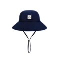 thumbnail image 1 of Gorro HSYZZY para bebé con protección solar UPF 50+, cara sonriente, azul marino, 1 of 4