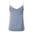 thumbnail image 5 of RMGVDSD Camisole Tops for Women V Neck Silk Satin Tank Tops With Built In Bra Sleeveless Versatile Layering Shirt Fashion Summer Camisole Graphic Tees Tank Tops, 5 of 9