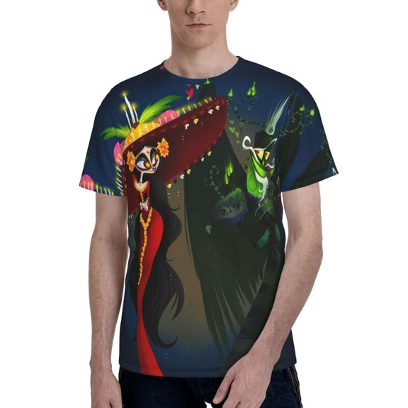 The Book of Life Men's T Shirts Cartoon Graphic Short Sleeve Tees Novelty Casual Unisex Adults Tee Shirt Tops