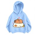 thumbnail image 4 of Byoo Girls Hoodie Cartoon Cute Capybara Print Pullover Hooded Sweatshirt for Kids, 4 of 4