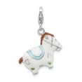 thumbnail image 3 of FB Jewels Sterling Silver and Enamel Horse w/ Lobster Clasp Charm, 3 of 4
