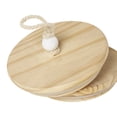 thumbnail image 5 of DecMode 9", 7", 5"H Cream Ceramic Spotted Textured Canisters with Brown Wood Lids and Beaded Accents, 3-Pieces, 5 of 13