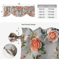 thumbnail image 6 of Red Rose Tie Up Valance Curtains for Windows, Kitchen Curtains Window Treatments, Farmhouse Romantic Botanical Floral Vines Short Window Shades Valances for Bedroom Bathroom Cafe 42"x18", 6 of 8