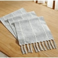 thumbnail image 5 of Zhudiyof Rustic Linen Table Runner, Farmhouse Style Table Runner with Hand-Tassels for Party, Dresser Decor and Dining Room Decorations, Gray, 13"×72", 5 of 7