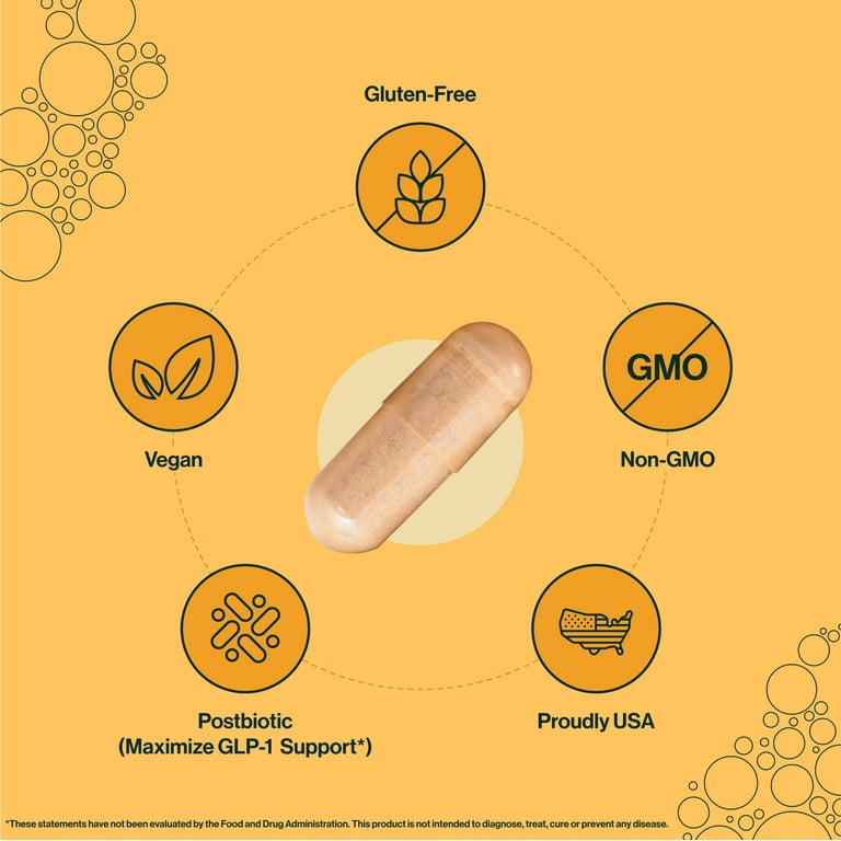 res m glp-1 Resbiotic resM Heat-Treated Probiotic Supplement for Metabolism & Gut  Health, 30 Capsules