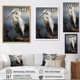 thumbnail image 4 of Designart "Sunrise Portrait Grey Pelican s Morning Watch II" Animals Floater Framed Wall Art Living Room, 4 of 7