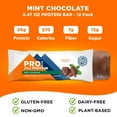 thumbnail image 3 of PROBAR - PROTEIN Bar, Mint Chocolate, 20g Plant-Based Protein, 12 Count, 3 of 6