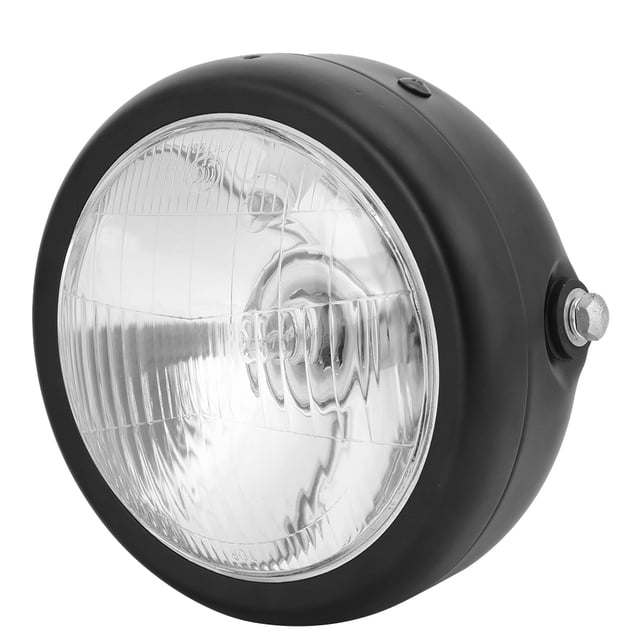 Faro Delantero De Motocicleta, Carcasa De Aleación Negra Retro, Color Blanco