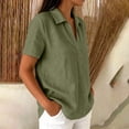 thumbnail image 7 of Women's Casual Loose Plain V-Neck Pullover Top for Everyday Wear, 7 of 7
