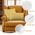 thumbnail image 4 of Pure Yellow Outdoor Pillow Covers, Waterproof Decorative Throw Pillowcases Set of 2, Simple Solid Color Couch Cushion Cases with Zipper for Outside Patio Garden Sofa 18"x18", 4 of 9