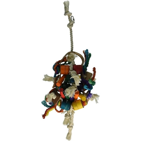 UPC: 0030172025990 | Penn-Plax Leather Kabob Bird Toy for Large Parrots