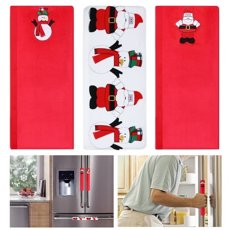 tinksky 3pcs christmas refrigerator door handle covers microwave oven dishwasher kitchen appliances protective and decorative gloves - Christmas Door Covers tinksky 3pcs christmas refrigerator door handle covers microwave oven dishwasher kitchen appliances protective and decorative gloves - Christmas Door Covers
