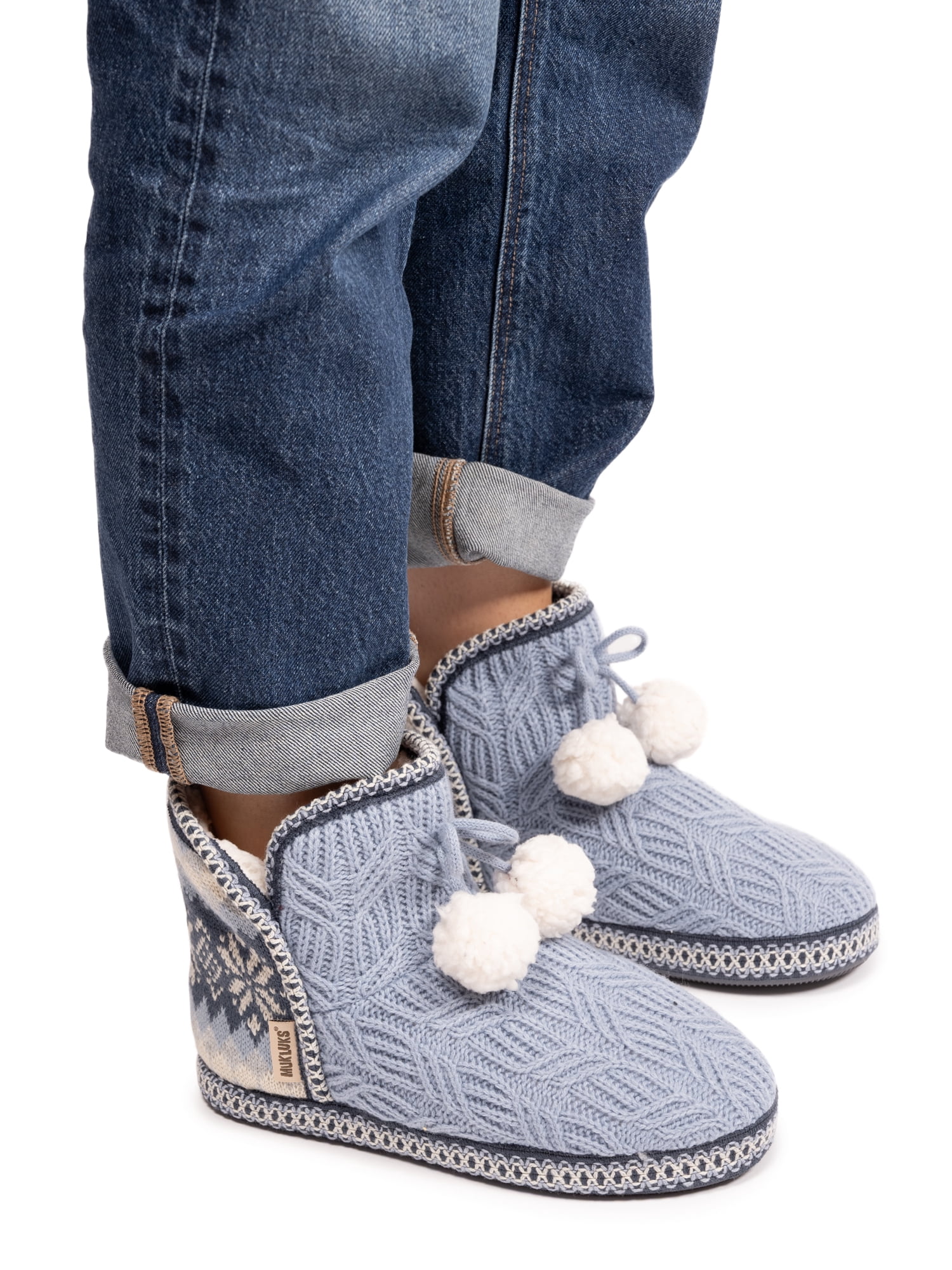 MUK LUKS Women's Aaliyah Bootie Slipper, Wide Width Available