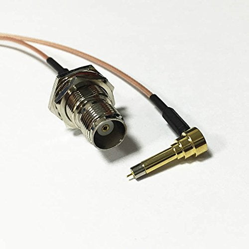 TNC female bulkhead to MS156 male right angle connector cable RG178 15cm 6" NEW Good Quality Fast USA Shipping