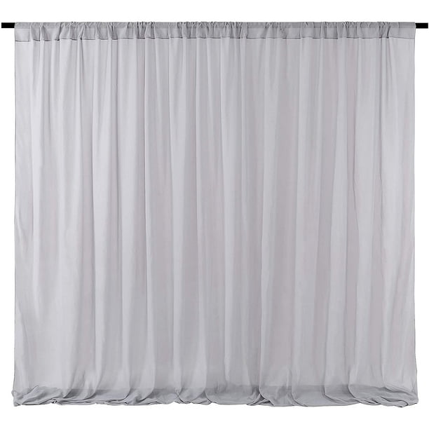 10x10ft Party Backdrop Gray Chiffon Curtain Panels Wedding Background Ds Com Wedding Background Ds, Superhero Shower Curtain Fabric By The Metre