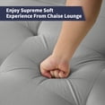 thumbnail image 5 of ijuicy Chaise Lounge Chair, Modern Lounge Chair Indoor, Oversized Comfy Chaise Lounge with Pillow - Light Gray, 5 of 8