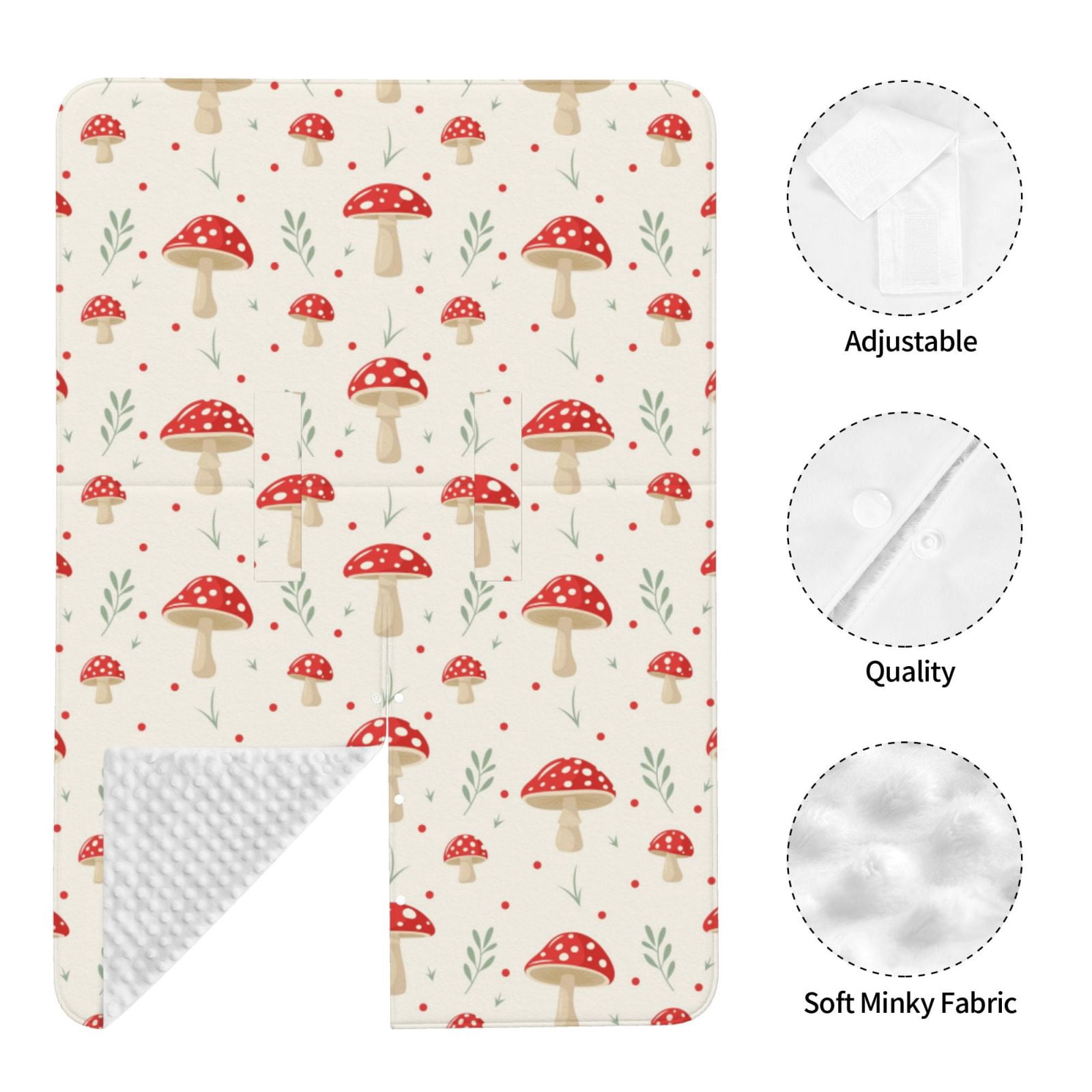 Naloa Flat Mushrooms Baby Car Seat Cover, Breathable Baby Carrier Cover, Multiuse Baby Carrier Cover & Nursing Breastfeeding Cover