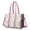 Rainbow Princess Carriage, variant on Teacher Tote Bag,Rainbow Princess Castle Pattern Teacher Utility Tote Bag,Large Work Tote Bags for Women with Multiple Pockets,Top Zipper Closure,13.8x10.6x6.7 Inch