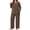 Leopard Khaki, variant on PINKSIR Plus Size Pajama Sets for Women Printed Long Sleeve Henley Sleepwear Button Pleated Top and Long Pants 2 Piece Loungewear Set with Pockets