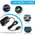 thumbnail image 5 of AC to DC Converter 2A 24W Car Cigarette Lighter Socket Adapter Power Cable 110-240V to 12V AC/DC for Car Appliances Home Use to Wall Plug (2 Pack), 5 of 9