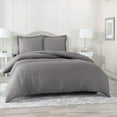 thumbnail image 1 of Ultra Soft 1000 Series Dark Gray 3 Piece King Duvet Cover Set ( Duvet Cover + 2 Pillowcases ) Zipper Closure Egyptian Cotton Farmhouse Bedding Comforter Cover Set, 1 of 5