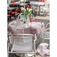 thumbnail image 6 of Outdoor Tablecloth with Umbrella Hole Zipper Boho Pines Round Tablecloth 60" Waterproof Outside Table Cloth Fogged Mist Forest Dusty Rose Mountain Vintage Patio Table Cover Tablecloths for Picnic, 6 of 8