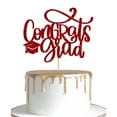 thumbnail image 2 of Washranp Congratulations 2024 Graduation Cake Topper,Glitter Congrats Grad Cake Decor for High School College Party Supplies, 2 of 6