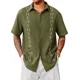 thumbnail image 1 of Playa De Guayabera Cubana Camisas Casual De Lino Para Hombre, 1 of 8
