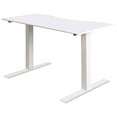 thumbnail image 1 of Furniture of America Seantay Bureau Court Réglable en Métal avec USB, Blanc, 1 of 5