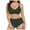 Green, variant on Linfrsh Sexy Bikinis for Women V Neck Knot Twist Front Push Up High Waisted Cheeky Two Piece Swimsuit Green,L