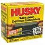 Husky HC42WC032B Clean-Up Trash Bag, 42 gal Capacity, Polyethylene Resin, Black