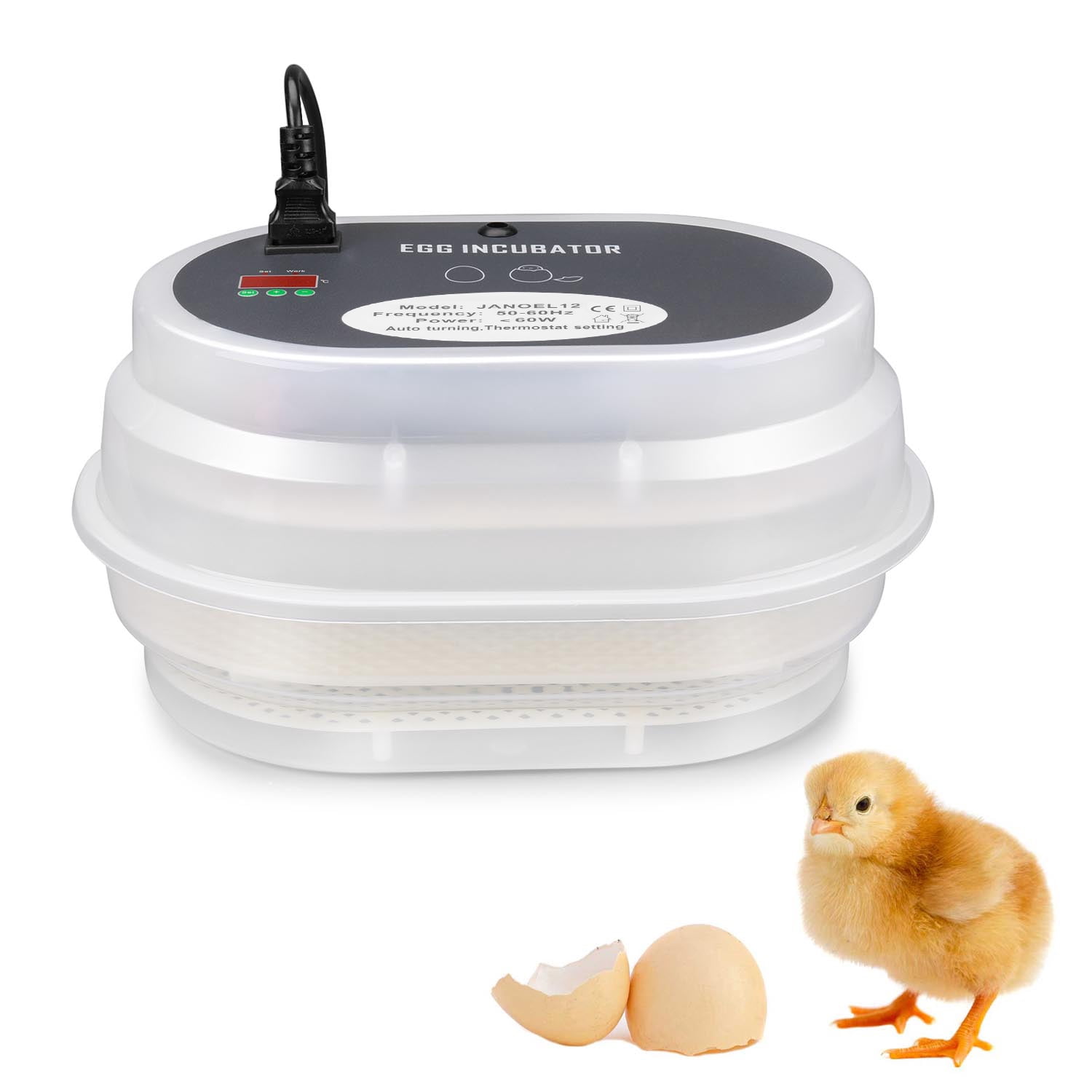 Egg Incubator Cabinet For Chicken - Digital Mini Fully Poultry 9-12 Egg ...