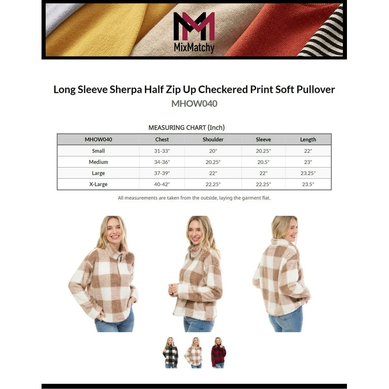 完璧主義 Women's MixMatchy Long Checkered Up Zip Half Sherpa Sleeve 服&ファッション小物