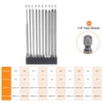 thumbnail image 2 of Juego de 10 piezas de puntas de destornillador Phillips Uxcell PH0-PH3 con vástago hexagonal de 1/4" y longitud de 6" magnético de acero S2, 2 of 7