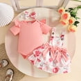 thumbnail image 2 of Clothes for Baby Girl Toddler Girls Dress with Cardigan Set Little Girl Floral Sleeveless Dress Ruffle Coat Baby Ruffle Sleeveless Spring Summer Outfit,Pink, 2 of 6