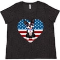 thumbnail image 3 of Inktastic Boston Terrier Dog US Flag July 4th Women's Plus Size T-Shirt, 3 of 5