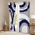 thumbnail image 3 of Homewish Minimalist Circle Stripes Black Out Curtains for Children Teens Adults,Vintage Aesthetic Curtains Pack of 2 (42x63 Each),Abstract Geometric Bedroom Curtains,Lightweight Room Decor, 3 of 6