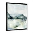 thumbnail image 2 of Designart 'Dark Blue Mountain Landscape Winter Minimalistic' Modern Framed Art Print, 2 of 4